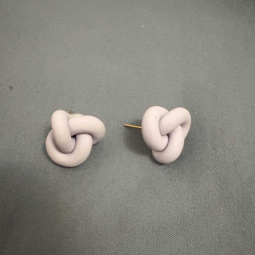 Lilac Purple Clay Earrings